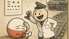 Dowcip: Na komisji poborowej chłopak czyta tablicę